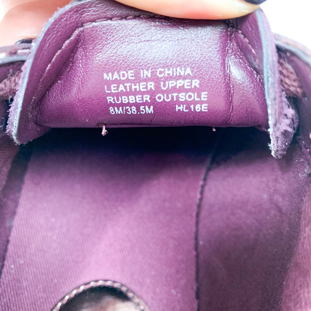 Michael Kors Allie Burgundy Panel Leather Sneakers - Picture 7 of 7